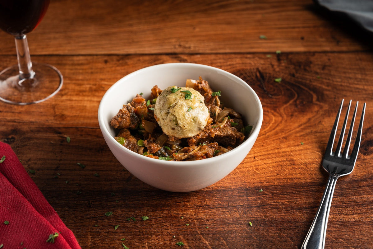Slow Cooked Beef Casserole with Dumplings