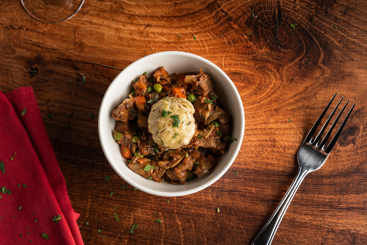 Slow Cooked Beef Casserole with Dumplings