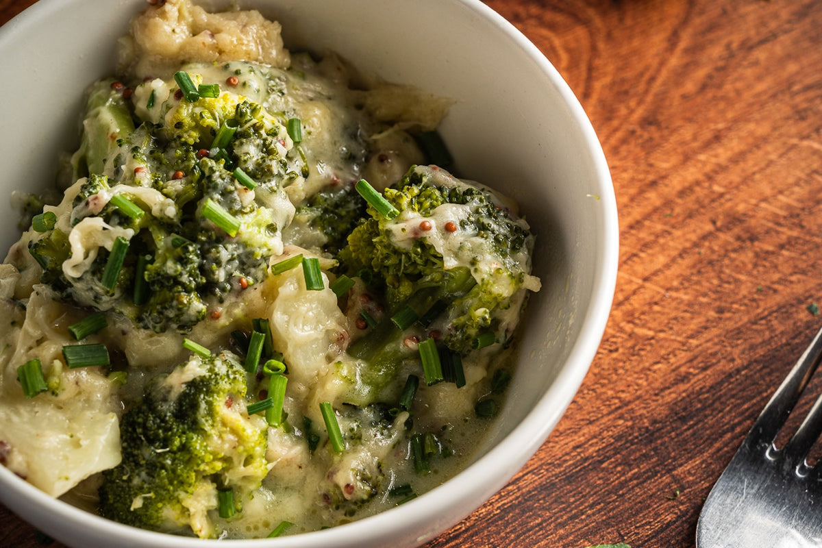 Garden Cauliflower & Broccoli Cheese Bake