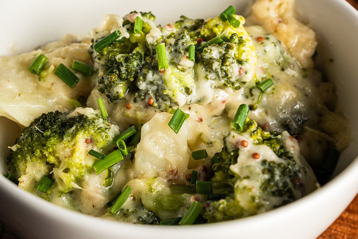 Garden Cauliflower & Broccoli Cheese Bake