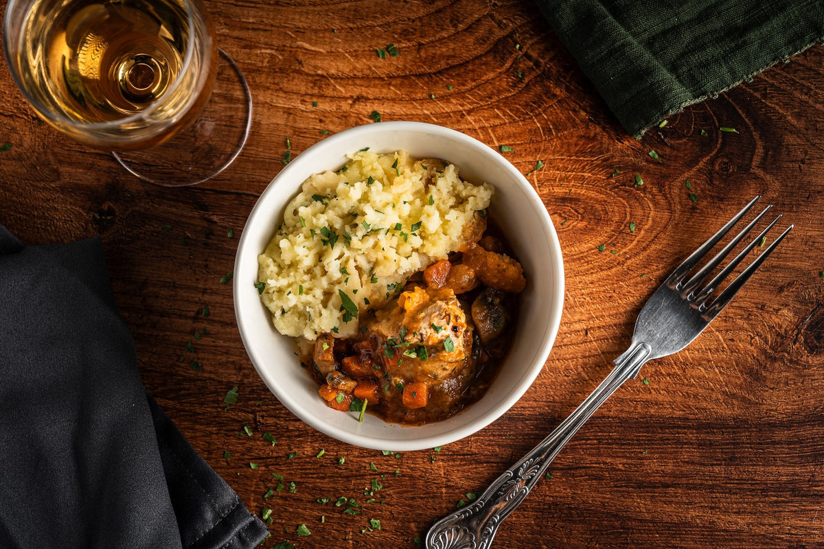 Slow Cooked Chicken Bourguignon