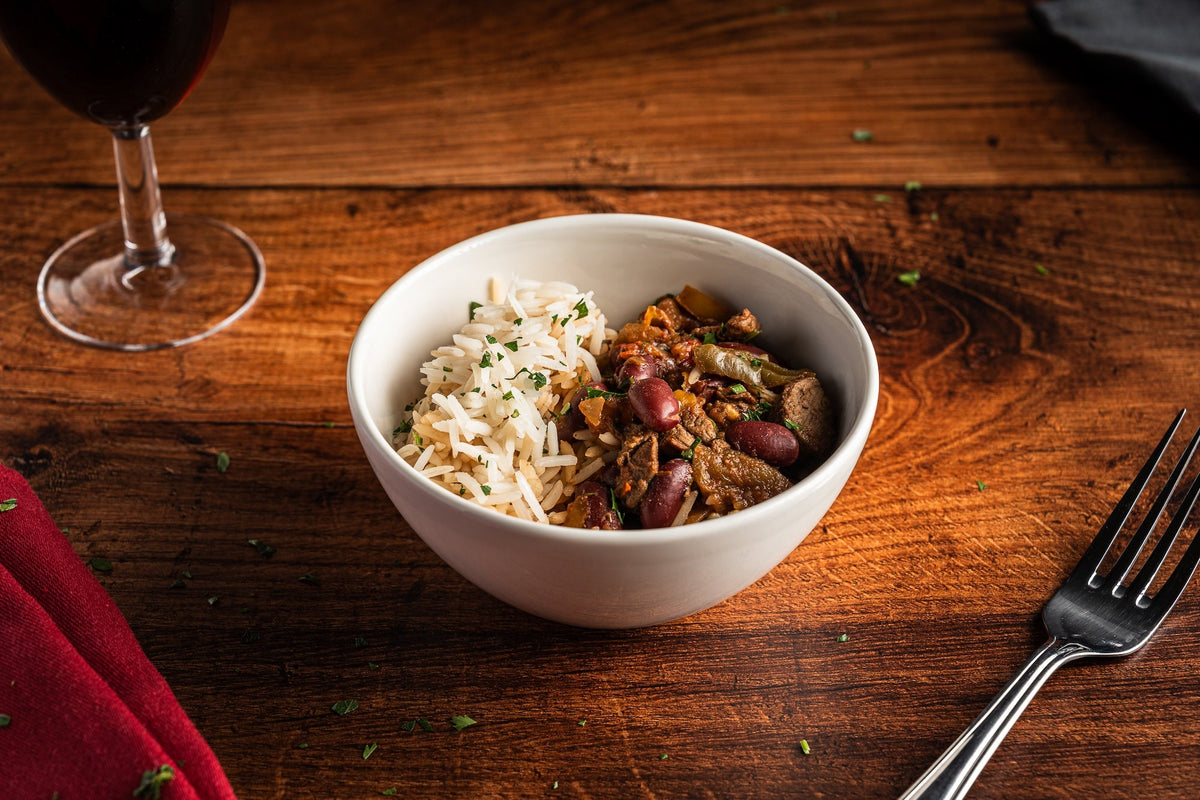 Chunky Beef Chilli & Rice
