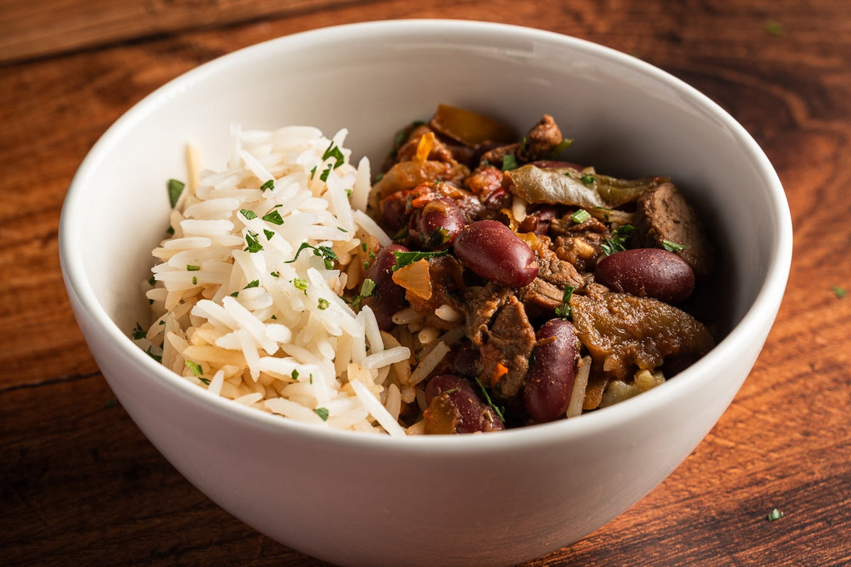 Chunky Beef Chilli & Rice