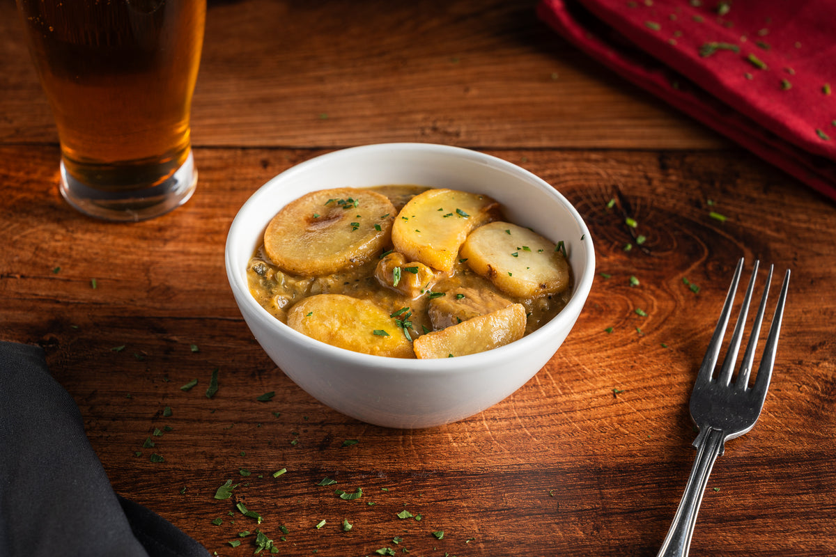 Pork, cider & sage hotpot