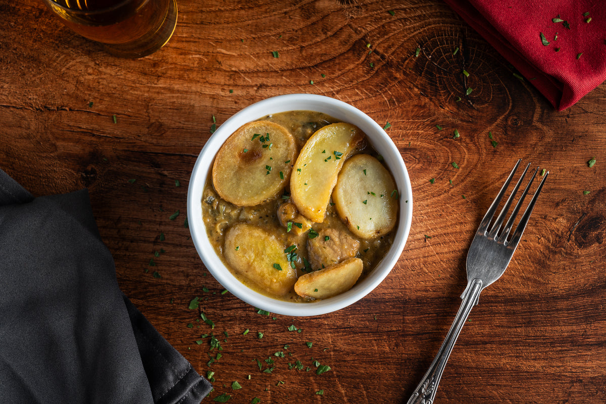 Pork, cider & sage hotpot