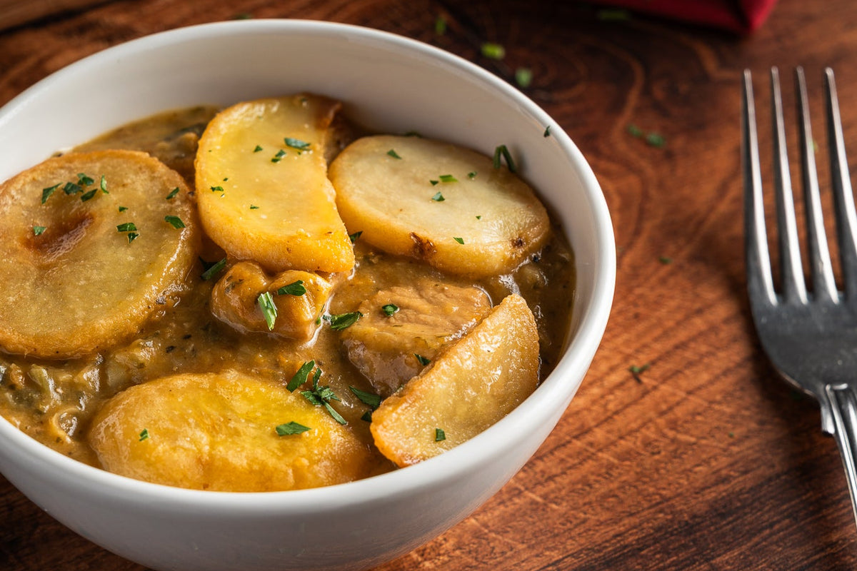 Pork, cider & sage hotpot