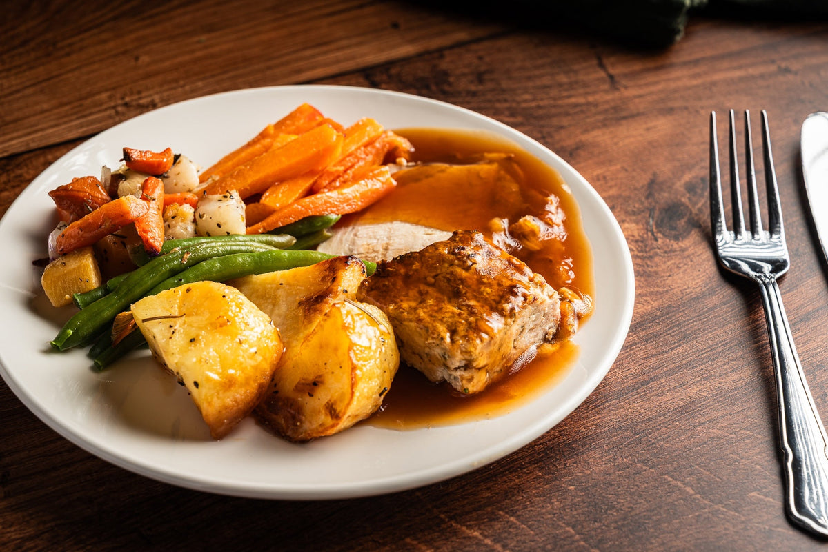 Roast Pork with Sausagemeat Stuffing