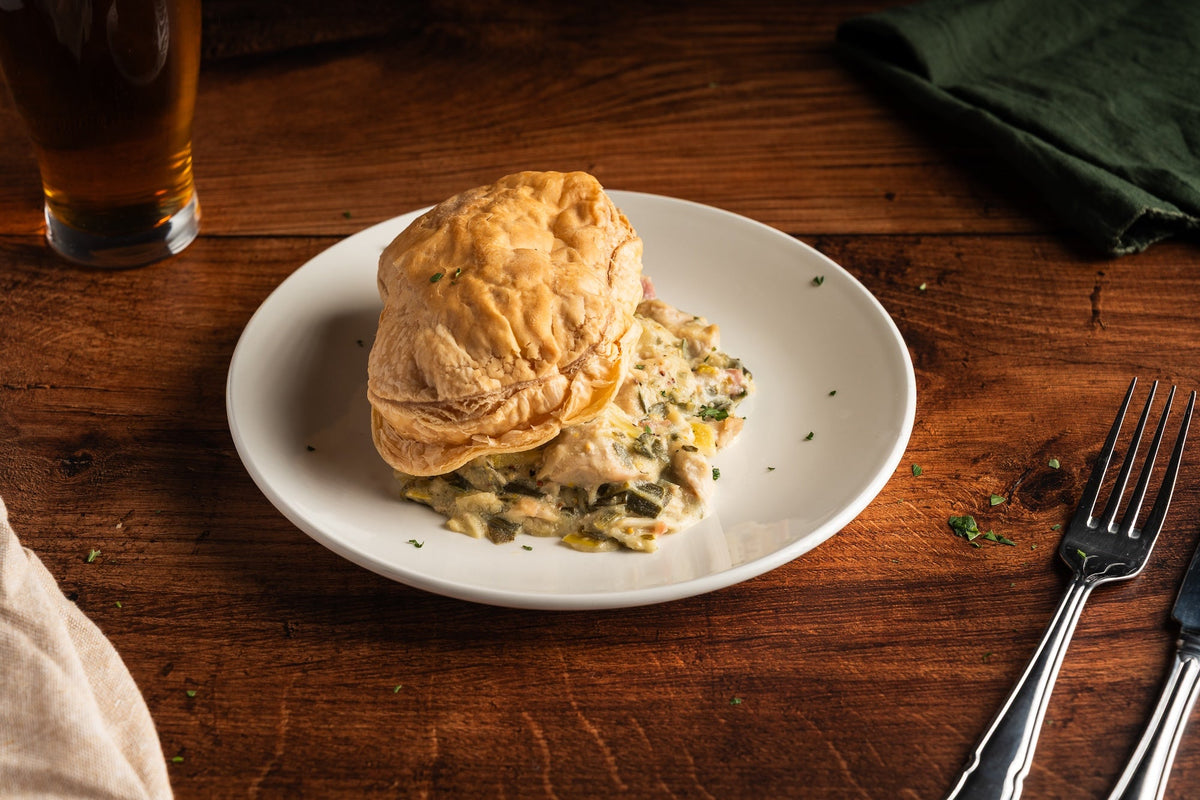 Turkey & Ham Pie with Creamy Sauce
